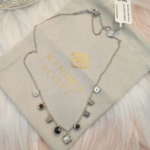 NWT&BOX Kendra Scott Gemma Charm Necklace In Neutral Mix & Silver